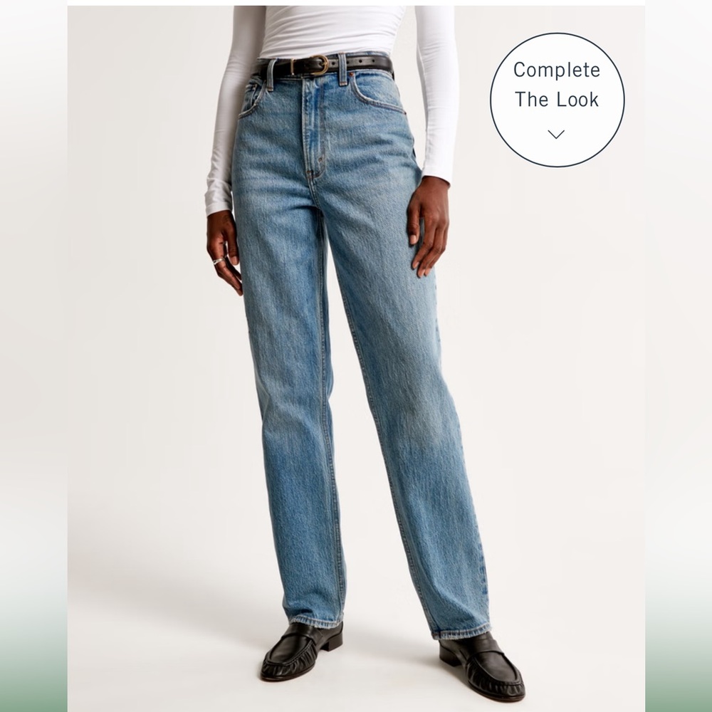 Abercrombies 90s straight ultra high rise Jean